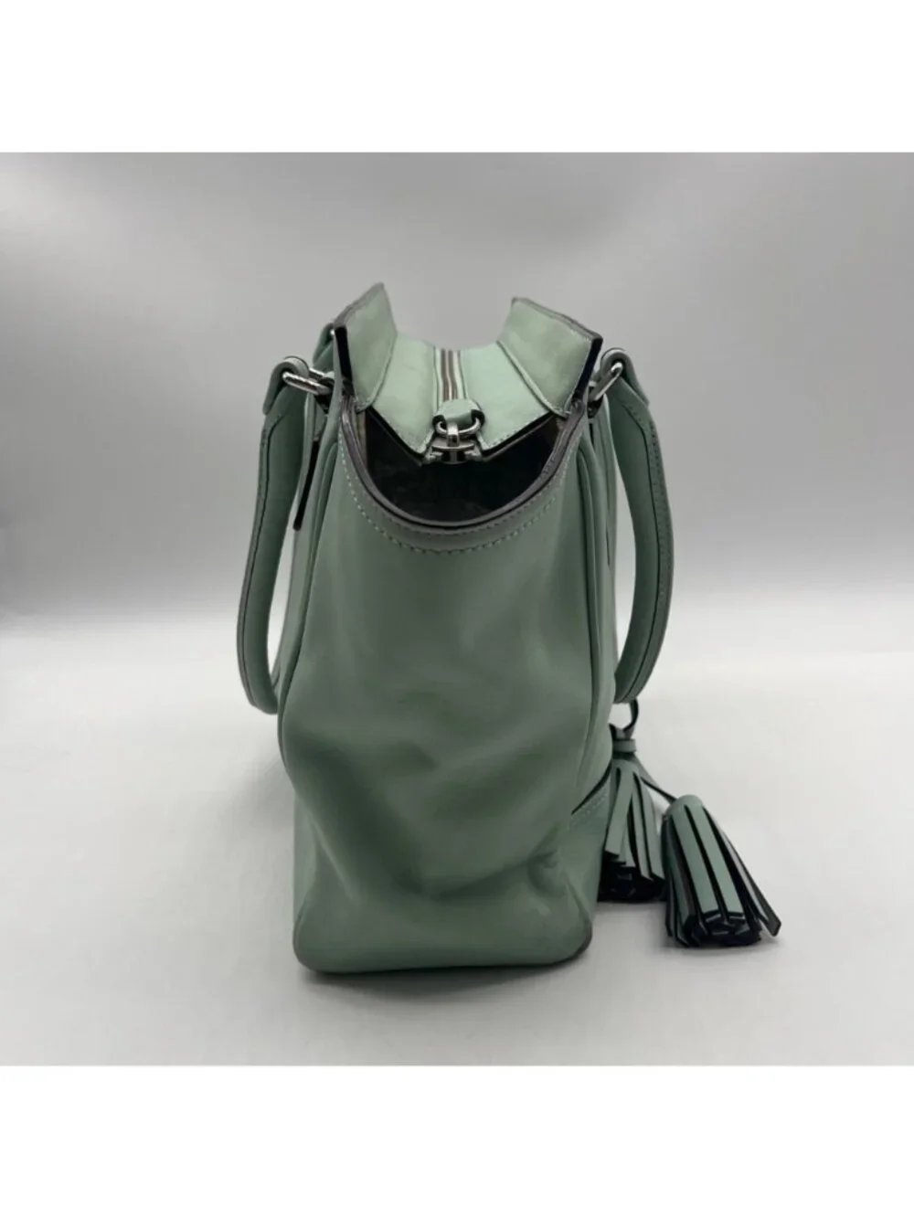 Coach Mint Legacy Candace Carryall Leather Satchel Bag 24201